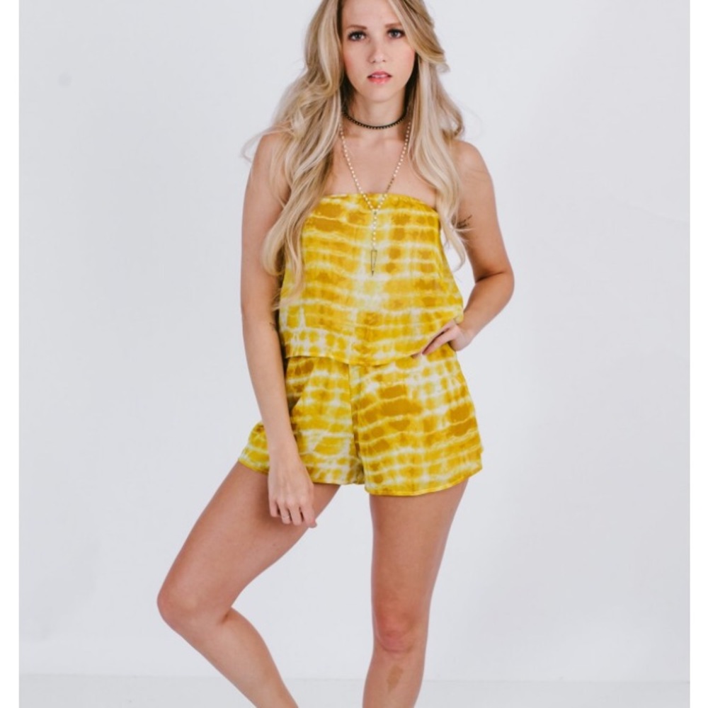 Boutique strapless romper